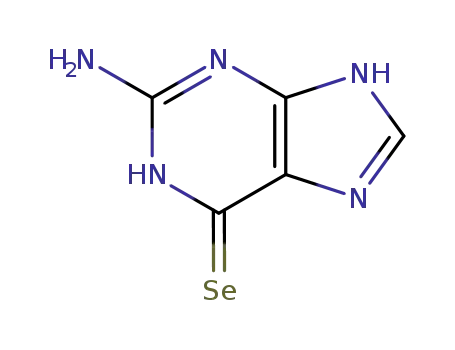 Molecular Structure of 5375-85-9 ((2-amino-7H-purin-6-yl)selanyl)