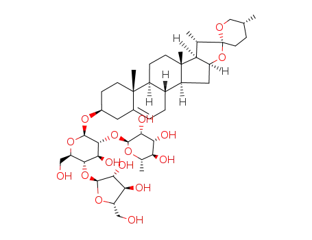 (3β,25R)-spirost-5-en-3-ol-3-O-α-L-arabinofuranosyl-(1->4)-[α-L-rhamnopyranosyl-(1->2)]-β-D-glucopyranoside