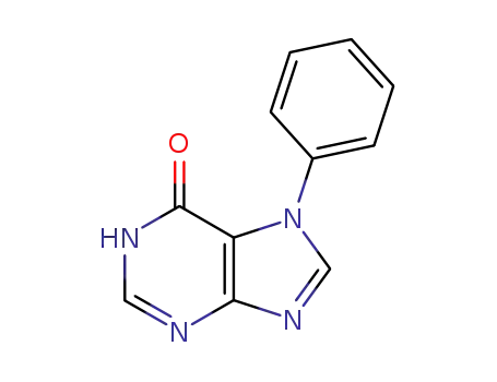 Molecular Structure of 62382-64-3 (6H-Purin-6-one, 1,7-dihydro-7-phenyl-)