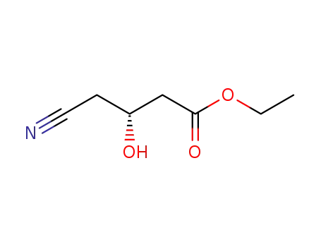 Molecular Structure of 141942-85-0 (Ethyl (R)-(-)-4-cyano-3-hydroxybutyate)