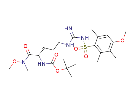 N-α-(t-butyloxycarbonyl)-N'-ω'-(4-methoxy-2,3,6-trimethylbenzenesulfonyl)-L-arginine-N,O-dimethylhydroxyamide