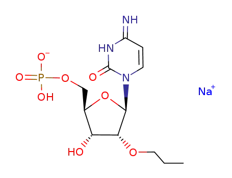 Molecular Structure of 145249-95-2 (5'-Cytidylic acid, 2'-O-propyl-, monosodium salt)