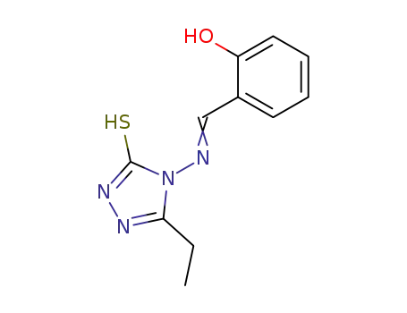5-ethyl-4-(2-hydroxyphenylmethyleneamino)-3-mercapto-1,2,4-triazole