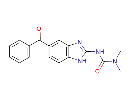 Molecular Structure of 89597-82-0 (Urea, N'-(5-benzoyl-1H-benzimidazol-2-yl)-N,N-dimethyl-)