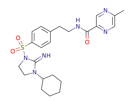 5-Methyl-pyrazine-2-carboxylic acid {2-[4-(3-cyclohexyl-2-imino-imidazolidine-1-sulfonyl)-phenyl]-ethyl}-amide