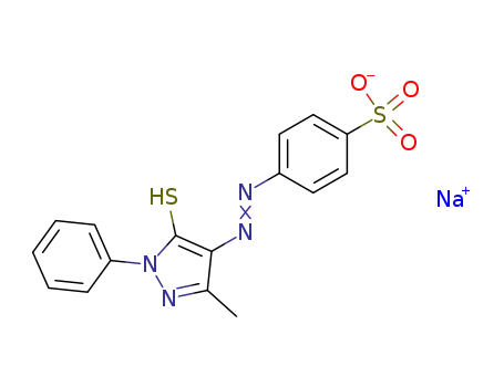 sodium 4-(4-diazenediyl-5-mercapto-3-methyl-1-phenyl-1,2-diazacyclopenta-2,4-diene)benzenesulfonate