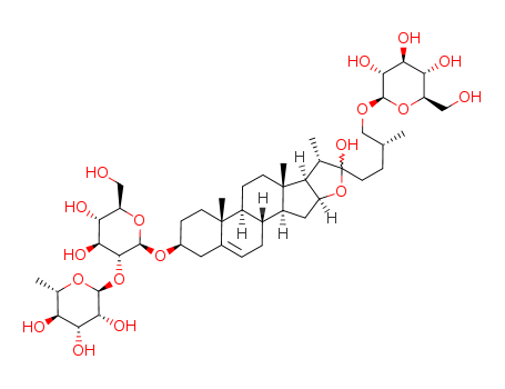 (3beta,25R)-26-(beta-D-Glucopyranosyloxy)-22-hydroxyfuros T-5-en-3-yl-2-O-(6-deox Y-alpha-L-mannopyranospy)-beta-D-glucopyranoside