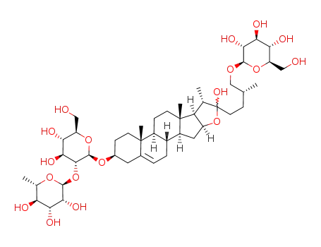 26-O-β-D-glucopyranosyl-22-hydroxyfurost-5-ene-3β,26-diol 3-O-α-L-rhamnopyranosyl(1<*>2)-β-D-glucopyranoside