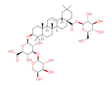 3-O-<α-L-arabinopyranosyl (1->3)-β-D-glucuronopyranosyl>-oleanolic acid β-D-glucopyranosyl (1->28) ester