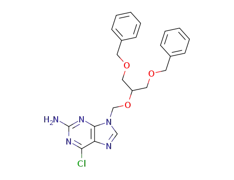 9-<<2-benzyloxy-1-(benzyloxymethyl)ethoxy>-methyl>-6-chloroguanine