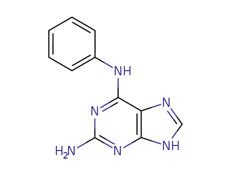 Molecular Structure of 14051-72-0 (N~6~-phenyl-5H-purine-2,6-diamine)