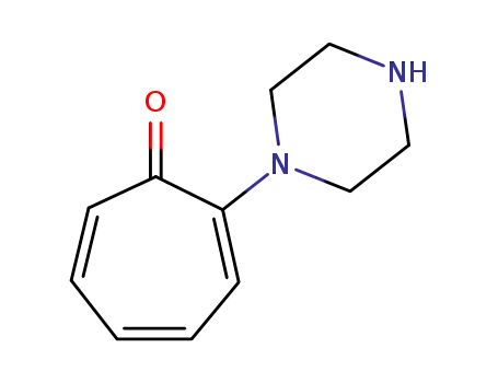 Molecular Structure of 80100-68-1 (2,4,6-Cycloheptatrien-1-one, 2-(1-piperazinyl)-)
