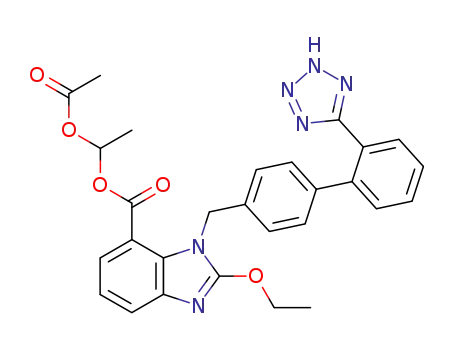 2-Ethoxy-3-[2'-(2H-tetrazol-5-yl)-biphenyl-4-ylmethyl]-3H-benzoimidazole-4-carboxylic acid 1-acetoxy-ethyl ester