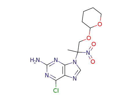 2-amino-6-chloro-9-<1-nitro-1-<(tetrahydropyran-2-yloxy)methyl>ethyl>-9H-purine