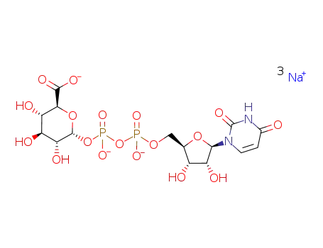 Molecular Structure of 63700-19-6 (UDPGA TRISODIUM SALT)