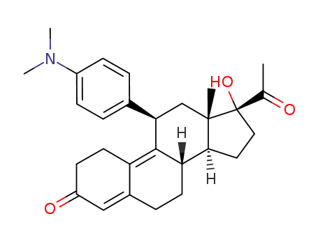 19-Norpregna-4,9-diene-3,20-dione,11-[4-(dimethylamino)phenyl]-17-hydroxy-, (11b)-