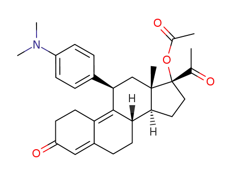 17alpha-Acetoxy-11beta-[4-(dimethylamino)phenyl]-19-norpregna-4,9-diene-3,20-dione