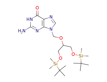 9-<(1,3-bis(tert-butyldimethylsilyloxy)-2-propoxy)methyl>guanine