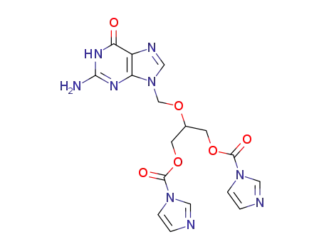 9-<(1,3-di(imidazol-1-ylcarbonyloxy)-2-propoxy)methyl>guanine