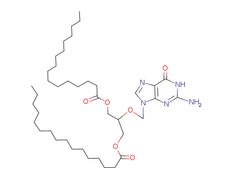 Hexadecanoic acid 2-(2-amino-6-oxo-1,6-dihydro-purin-9-ylmethoxy)-3-hexadecanoyloxy-propyl ester