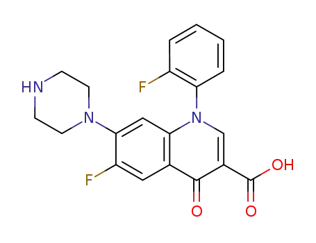 1-o-fluorophenyl-6-fluoro-1,4-dihydro-4-oxo-7-(1-piperazinyl)-quinoline-3-carboxylic acid
