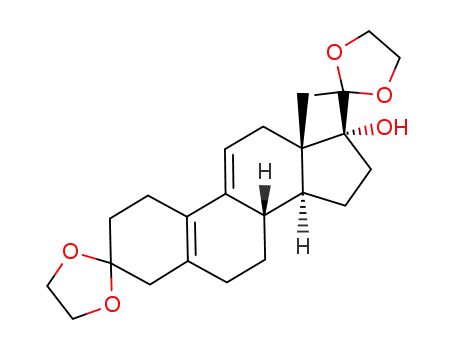 17α-hydroxy-19-norpregna-5(10),9(11)-diene-3,20-dione 3,20-bis(ethylene acetal)