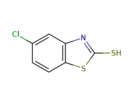 Molecular Structure of 5331-91-9 (5-Chloro-2-mercaptobenzothiazole)