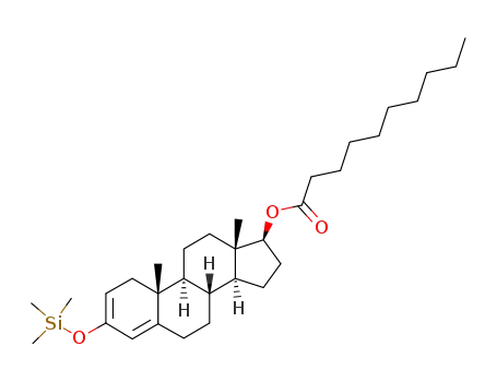Decanoic acid (8R,9S,10R,13S,14S,17S)-10,13-dimethyl-3-trimethylsilanyloxy-6,7,8,9,10,11,12,13,14,15,16,17-dodecahydro-1H-cyclopenta[a]phenanthren-17-yl ester