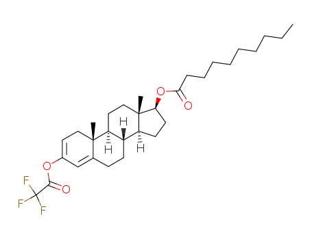 Decanoic acid (8R,9S,10R,13S,14S,17S)-10,13-dimethyl-3-(2,2,2-trifluoro-acetoxy)-6,7,8,9,10,11,12,13,14,15,16,17-dodecahydro-1H-cyclopenta[a]phenanthren-17-yl ester