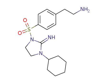 Molecular Structure of 31858-85-2 (2-Imidazolidinimine, 1-[[4-(2-aminoethyl)phenyl]sulfonyl]-3-cyclohexyl-)