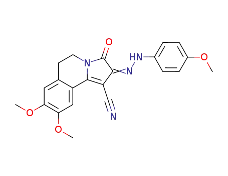 8,9-Dimethoxy-2-[(4-methoxy-phenyl)-hydrazono]-3-oxo-2,3,5,6-tetrahydro-pyrrolo[2,1-a]isoquinoline-1-carbonitrile
