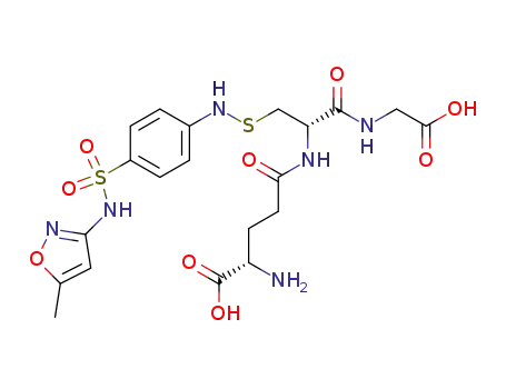 (S)-2-Amino-4-((S)-1-(carboxymethyl-carbamoyl)-2-{N-[4-(5-methyl-isoxazol-3-ylsulfamoyl)-phenyl]aminosulfanyl}-ethylcarbamoyl)-butyric acid