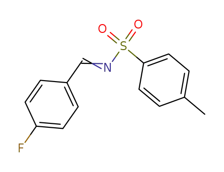 Molecular Structure of 193675-43-3 (Benzenesulfonamide, N-[(4-fluorophenyl)methylene]-4-methyl-)
