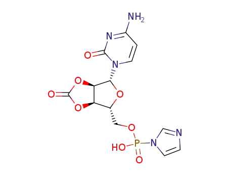 O2',O3'-carbonyl-O5'-(hydroxy-imidazol-1-yl-phosphinoyl)-cytidine