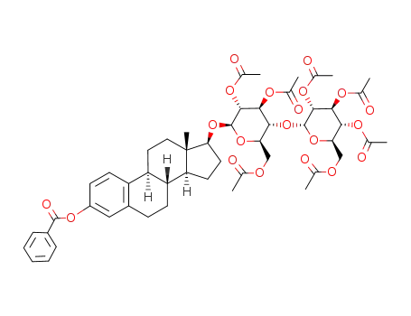 3-benzoyloxy-17β-[O2,O3,O6-triacetyl-O4-(tetra-O-acetyl-α-D-glucopyranosyl)-β-D-glucopyranosyloxy]-estra-1,3,5(10)-triene