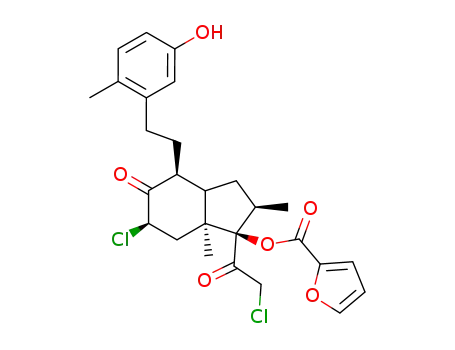 Furan-2-carboxylic acid (1R,2R,4S,6R,7aS)-6-chloro-1-(2-chloro-acetyl)-4-[2-(5-hydroxy-2-methyl-phenyl)-ethyl]-2,7a-dimethyl-5-oxo-octahydro-inden-1-yl ester