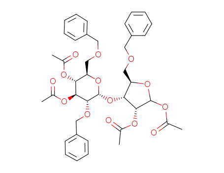 1,2-di-O-acetyl-3-O-(3',4'-di-O-acetyl-2',6'-di-O-benzyl-α-D-glucopyranosyl)-5-O-benzyl-α/β-D-ribofuranoside