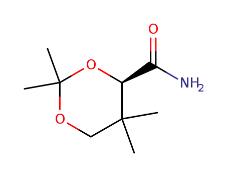 Molecular Structure of 285141-00-6 (1,3-Dioxane-4-carboxamide, 2,2,5,5-tetramethyl-, (4R)-)