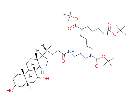 N1-(3α,7α-dihydroxy-5β-cholan-24-carbonyl)-(N4,N9N12-tri-tert-butoxycarbonyl)-1,12-diamino-4,9-diazadodecane