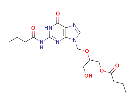 butyric acid 2-(2-butyrylamino-6-oxo-1,6-dihydro-purin-9-ylmethoxy)-3-hydroxy-propyl ester