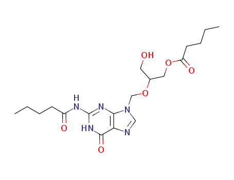 pentanoic acid 3-hydroxy-2-(6-oxo-2-pentanoylamino-1,6-dihydro-purin-9-ylmethoxy)-propyl ester
