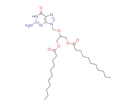 undecanoic acid 2-(2-amino-6-oxo-1,6-dihydro-purin-9-ylmethoxy)-3-undecanoyloxy-propyl ester