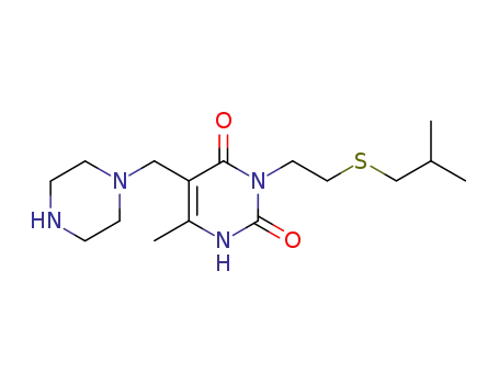 3-(2-isobutylthioethyl)-6-methyl-5-(piperazin-1-yl)methyluracil