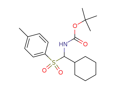 Molecular Structure of 365441-86-7 (Carbamic acid, [cyclohexyl[(4-methylphenyl)sulfonyl]methyl]-,
1,1-dimethylethyl ester)
