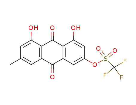 3-trifluoromethanesulfonyloxy-1,8-dihydroxy-6-methyl-anthraquinone