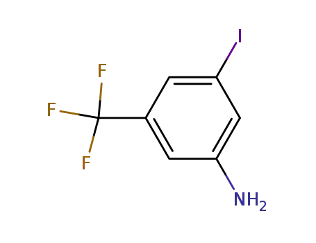 Molecular Structure of 389571-69-1 (Benzenamine, 3-iodo-5-(trifluoromethyl)-)