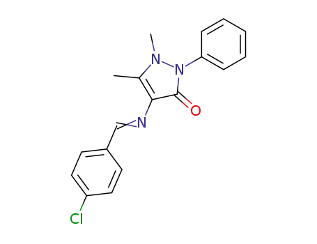 4-(4-chlorobenzylideneamino)-1,2-dihydro-1,5-dimethyl-2-phenylpyrazol-3-one