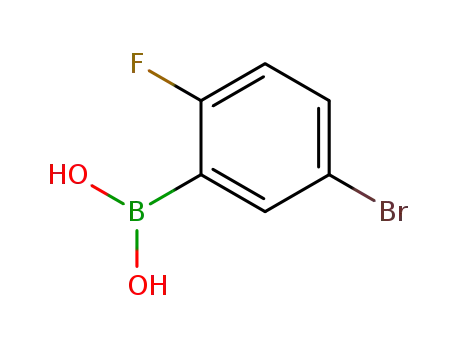 Molecular Structure of 112204-57-6 (5-BROMO-2-FLUOROBENZENEBORONIC ACID 98)
