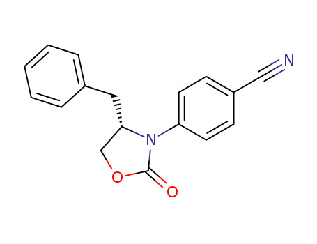 4-[(4S)-2-oxo-4-(phenylmethyl)-3-oxazolidinyl]benzonitrile
