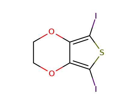 Molecular Structure of 640737-72-0 (5,7-Diiodo-2,3-dihydrothieno[3,4-b][1,4]dioxine)